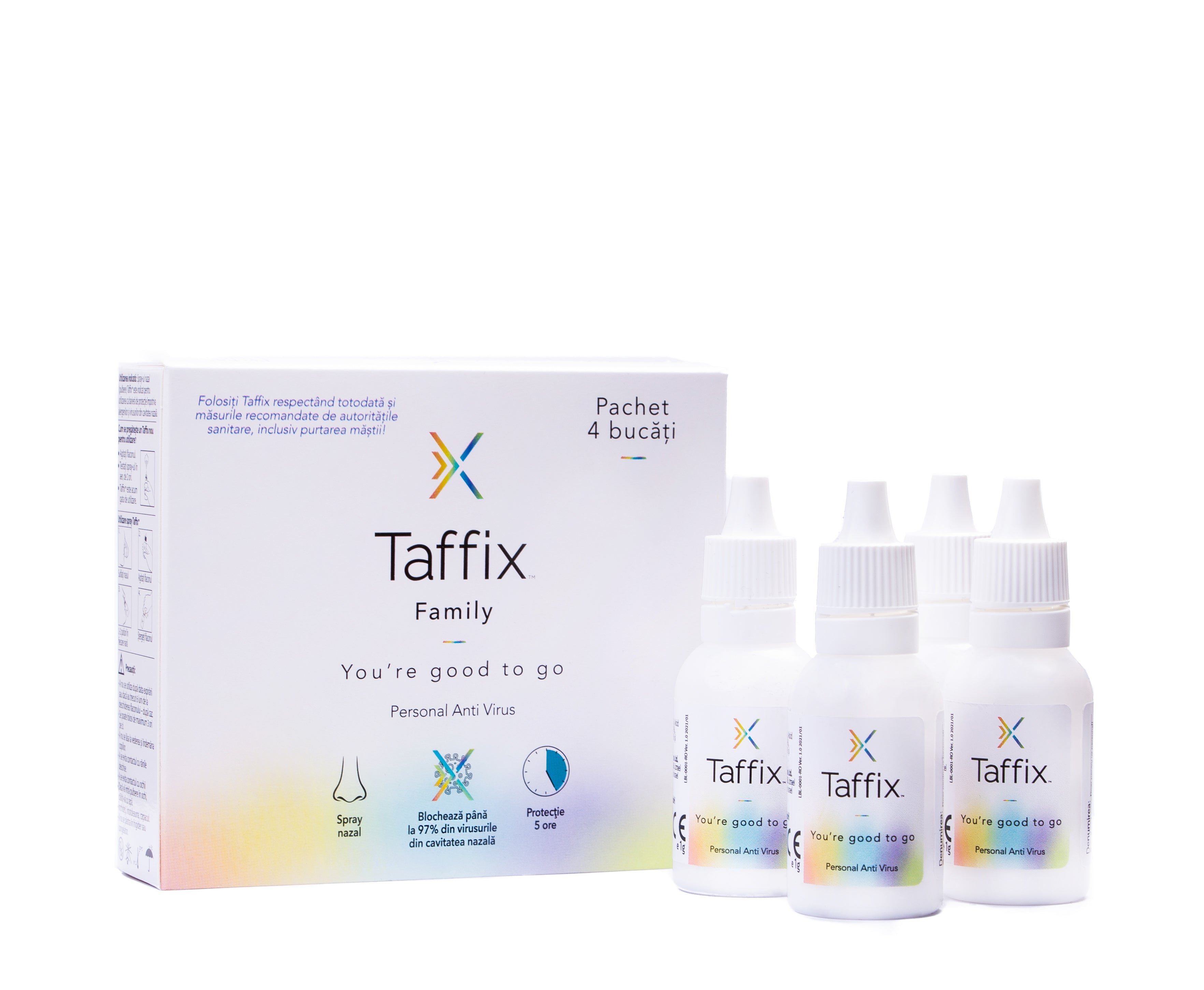 Spray Nazal Taffix Family Pack împotriva virusurilor si alergenilor fabricat in Israel