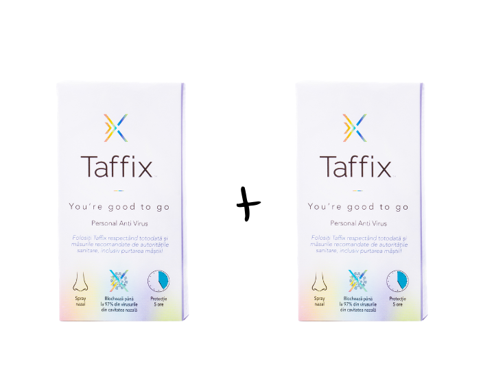 Pachet 1+1 Spray Nazal Taffix Single Pack împotriva virusurilor si alergenilor fabricat in Israel